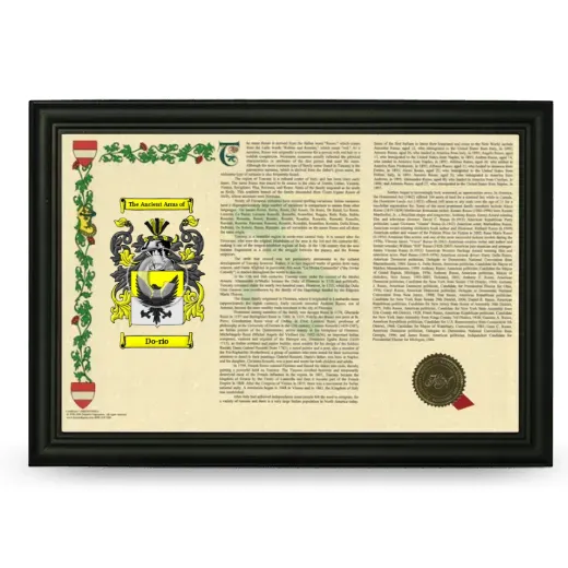 Do-rio Armorial Landscape Framed - Black