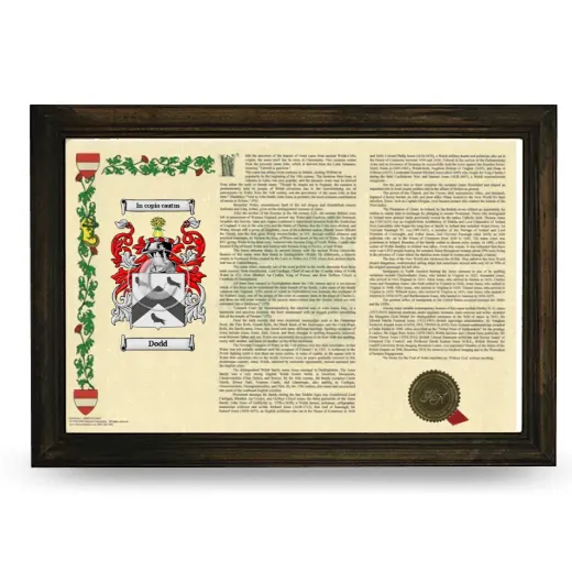 Dodd Armorial Landscape Framed - Brown