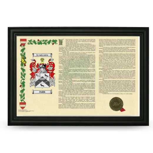 Dodds Armorial Landscape Framed - Black