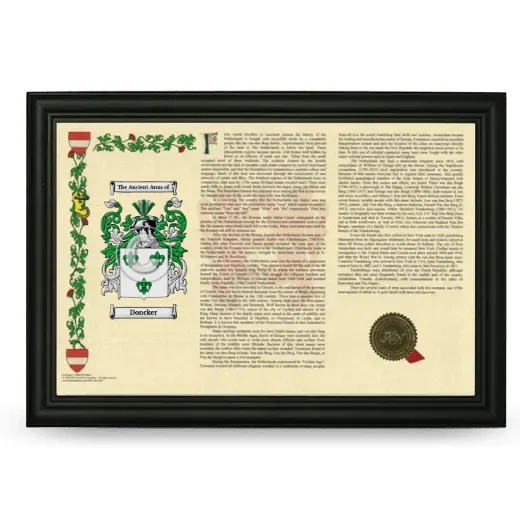 Doncker Armorial Landscape Framed - Black
