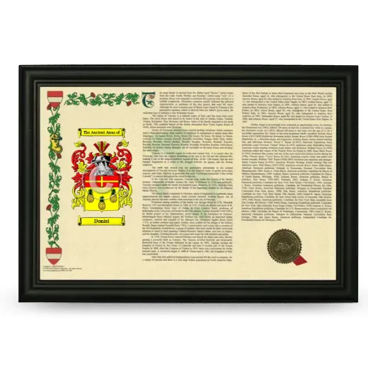 Donisi Armorial Landscape Framed - Black