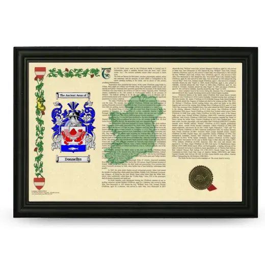 Donnellys Armorial Landscape Framed - Black