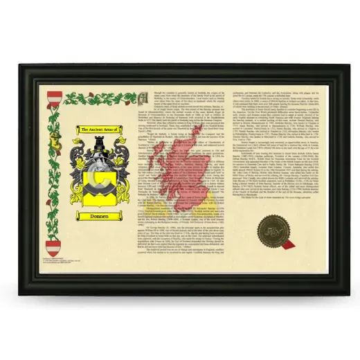 Donnen Armorial Landscape Framed - Black