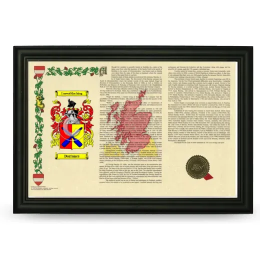 Dorrance Armorial Landscape Framed - Black