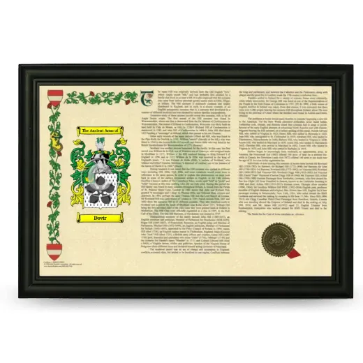 Dovir Armorial Landscape Framed - Black