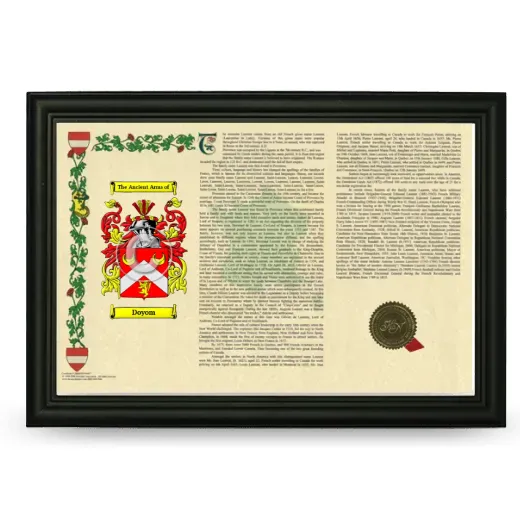 Doyom Armorial Landscape Framed - Black