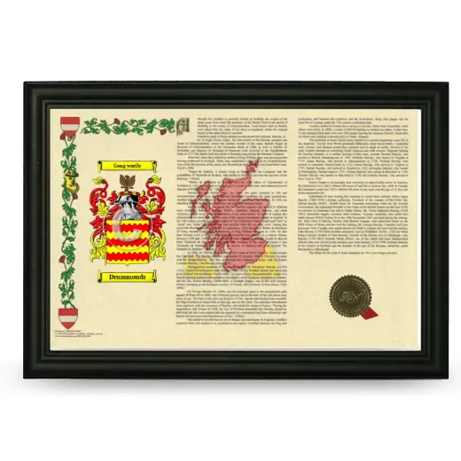 Drummonds Armorial Landscape Framed - Black