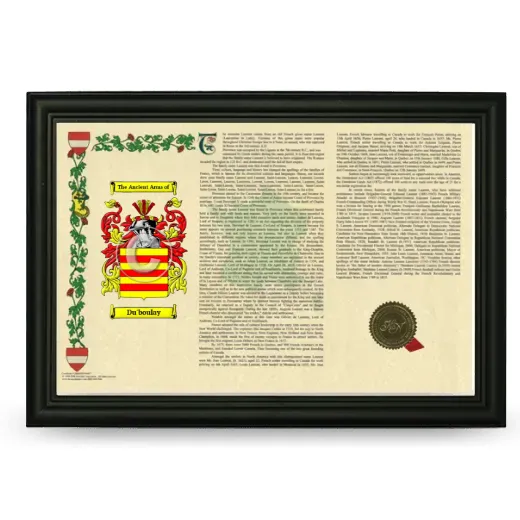 Du'boulay Armorial Landscape Framed - Black