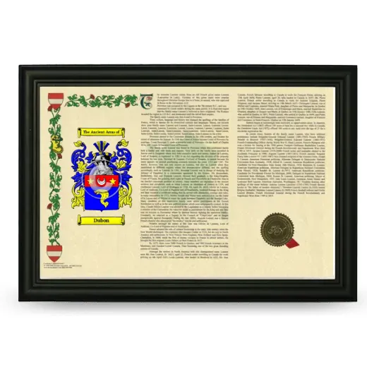 Dubon Armorial Landscape Framed - Black