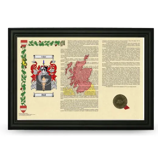 Duil Armorial Landscape Framed - Black