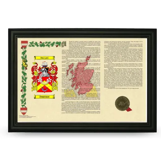 Dunecant Armorial Landscape Framed - Black