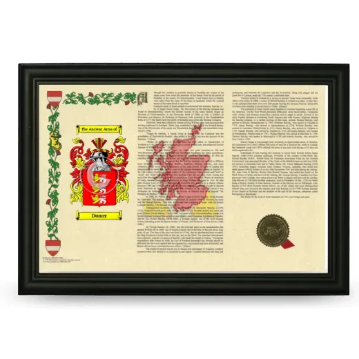 Dunny Armorial Landscape Framed - Black