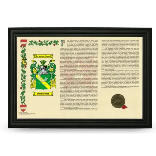Dunsdorffer Armorial Landscape Framed - Black