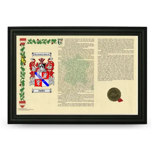 Durfey Armorial Landscape Framed - Black