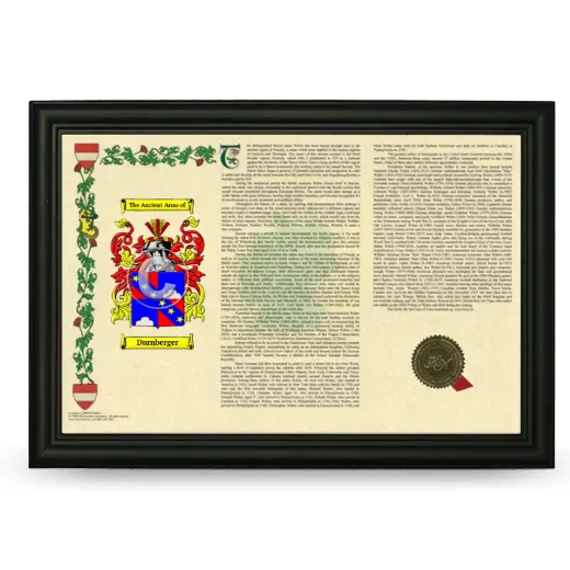 Durnberger Armorial Landscape Framed - Black