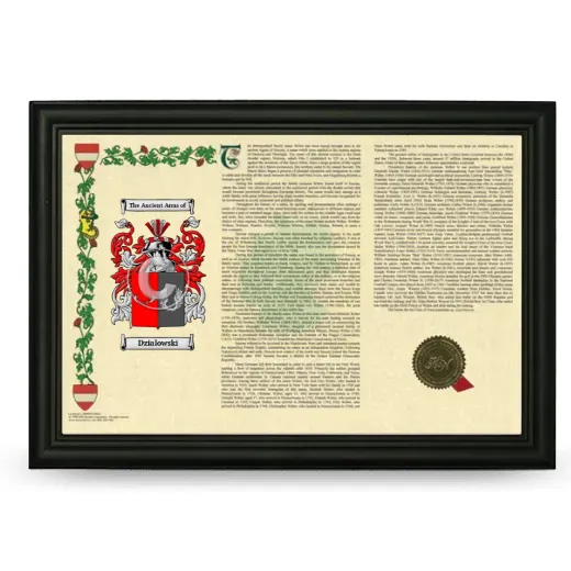 Dzialowski Armorial Landscape Framed - Black