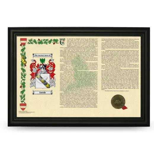 Earnly Armorial Landscape Framed - Black