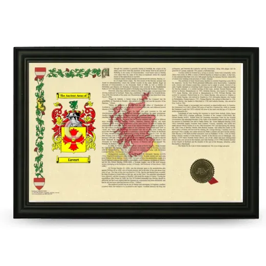 Eavart Armorial Landscape Framed - Black