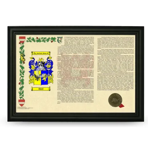 Eberl Armorial Landscape Framed - Black