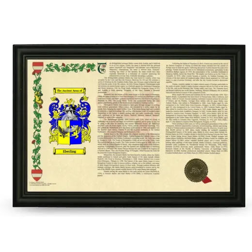 Eberling Armorial Landscape Framed - Black