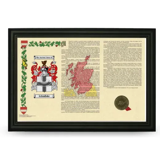 Echinflake Armorial Landscape Framed - Black