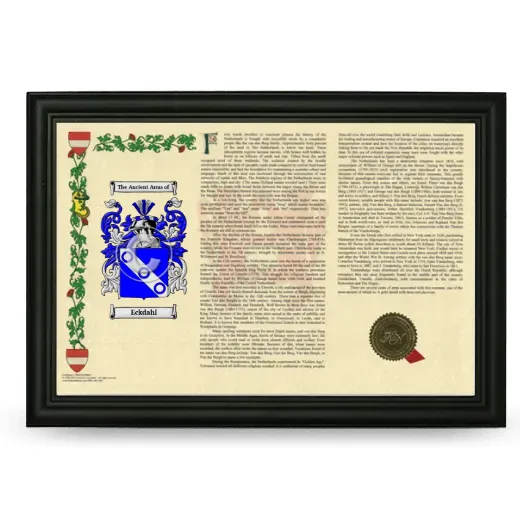 Eckdahl Armorial Landscape Framed - Black