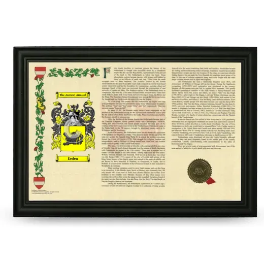 Eeden Armorial Landscape Framed - Black