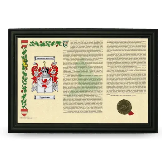 Eggertson Armorial Landscape Framed - Black