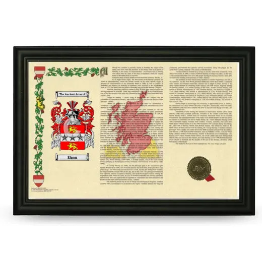 Elgan Armorial Landscape Framed - Black