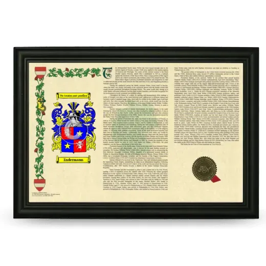 Endermann Armorial Landscape Framed - Black
