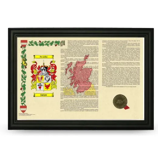 Entyre Armorial Landscape Framed - Black