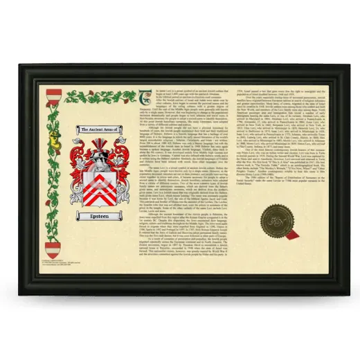 Epsteen Armorial Landscape Framed - Black