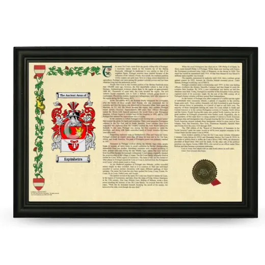 Espinheira Armorial Landscape Framed - Black
