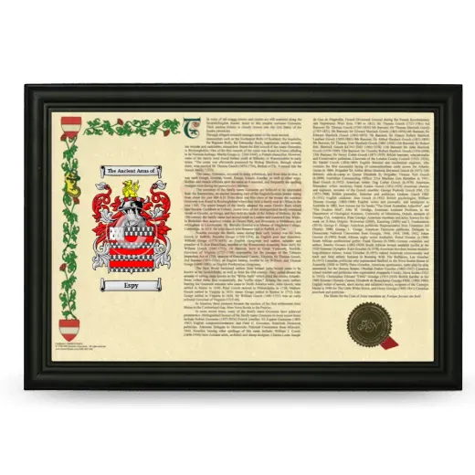 Espy Armorial Landscape Framed - Black