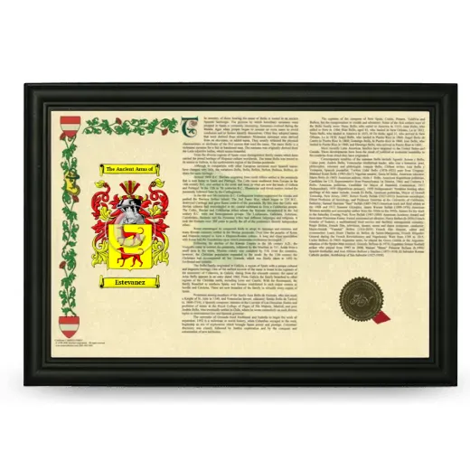 Estevanez Armorial Landscape Framed - Black