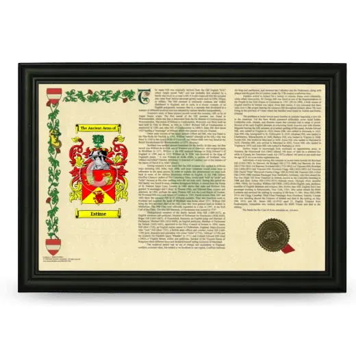 Estime Armorial Landscape Framed - Black