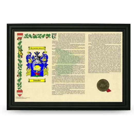 Estradas Armorial Landscape Framed - Black