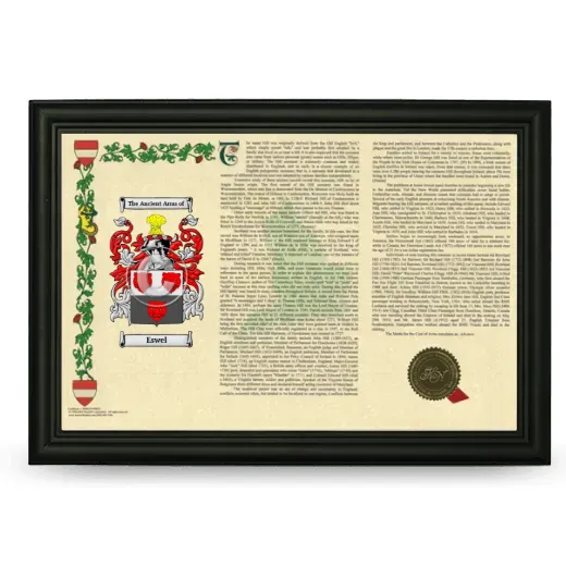 Eswel Armorial Landscape Framed - Black