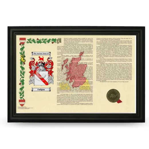Fadgan Armorial Landscape Framed - Black