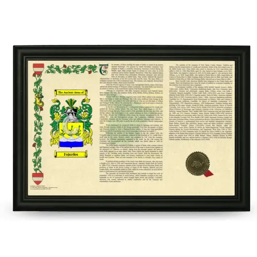 Fajardos Armorial Landscape Framed - Black