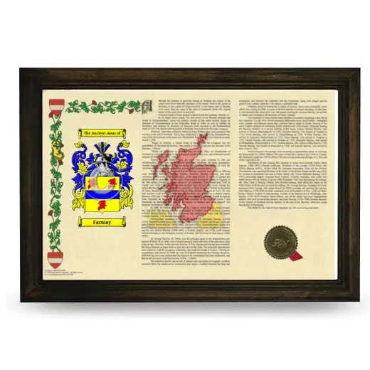 Farmay Armorial Landscape Framed - Brown