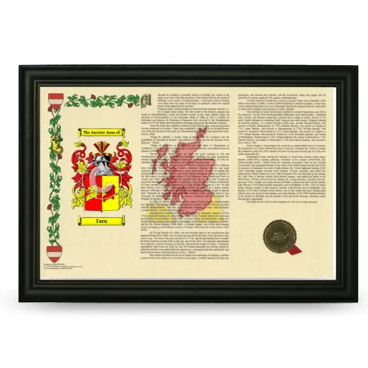 Farn Armorial Landscape Framed - Black