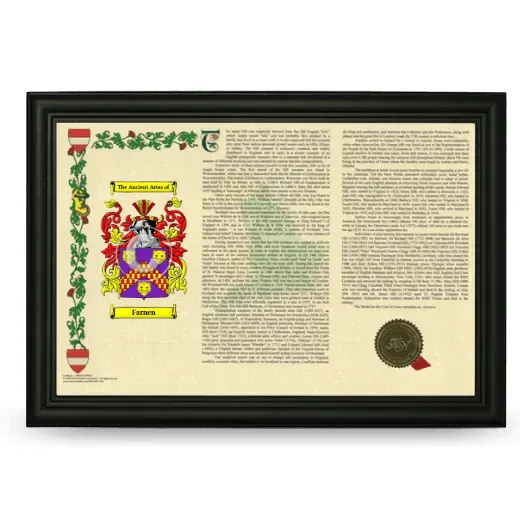 Farnen Armorial Landscape Framed - Black