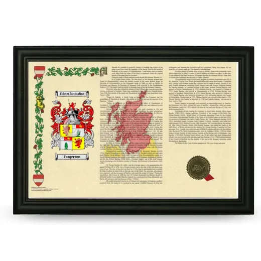 Farqerson Armorial Landscape Framed - Black