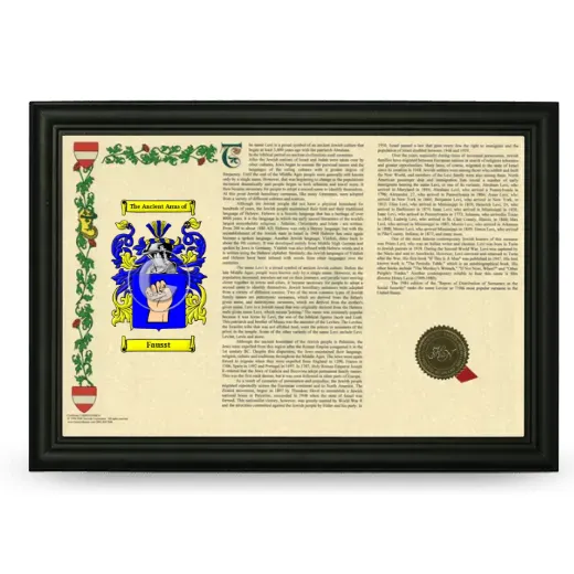 Fausst Armorial Landscape Framed - Black