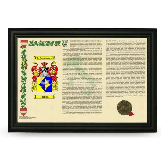 Fazzina Armorial Landscape Framed - Black