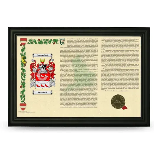 Fearnack Armorial Landscape Framed - Black