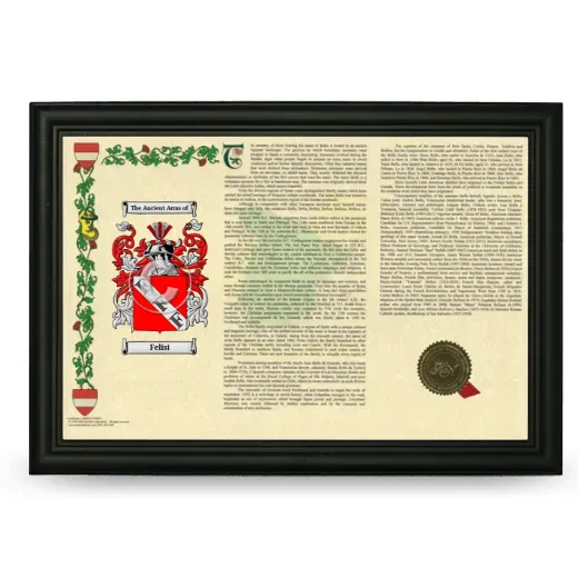 Felisi Armorial Landscape Framed - Black