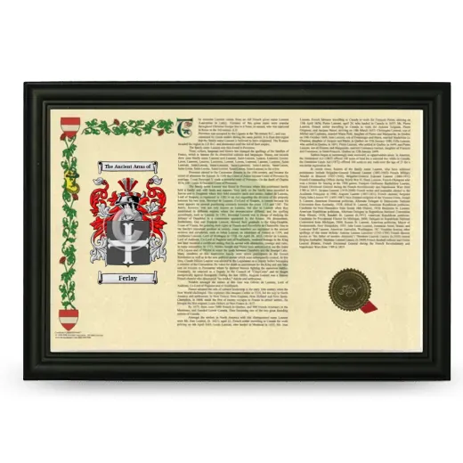 Ferlay Armorial Landscape Framed - Black
