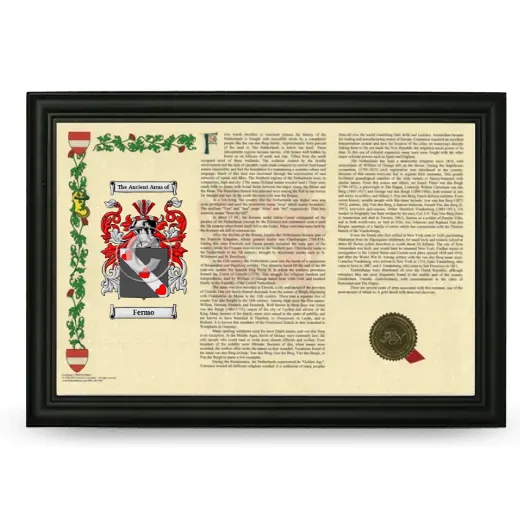 Fermo Armorial Landscape Framed - Black
